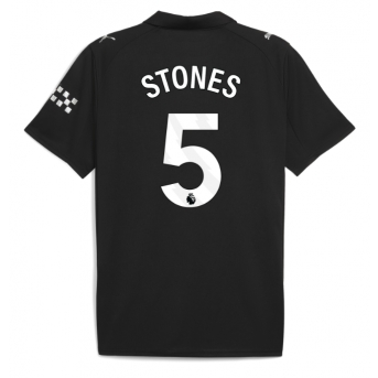Billige Fotballdrakt Manchester City John Stones #5 Replika Bortedrakt 2025-26 Kortermet